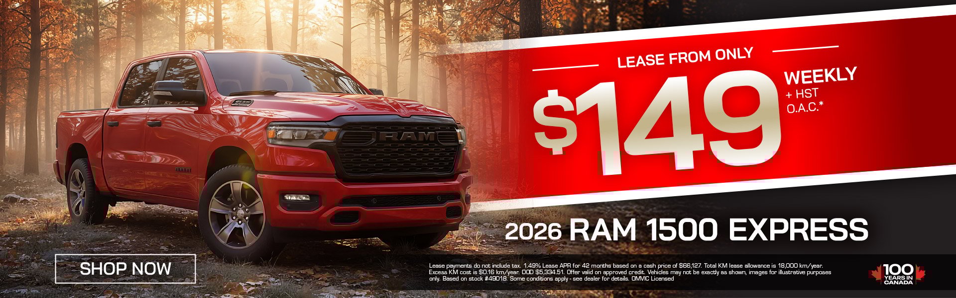 2026 Ram 1500 Express Lease From Only $149 Weekly + HST O.A.C.* 2026 Ram 1500 ExpressLease From Only $149 Weekly + HST O.A.C.*